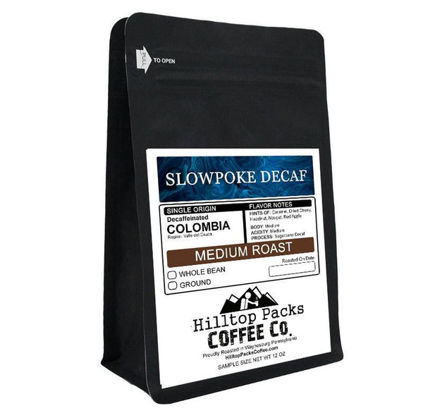 Slowpoke Decaf - Medium Roast - Hilltop Packs Coffee LLC