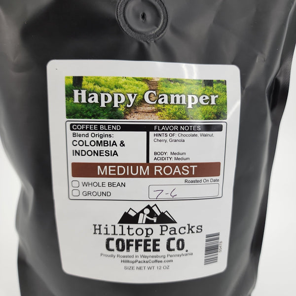 Happy Camper - Medium Roast - Hilltop Packs Coffee LLC
