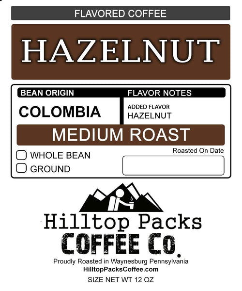 Hazelnut - Flavored Coffee - Hilltop Packs Coffee LLC