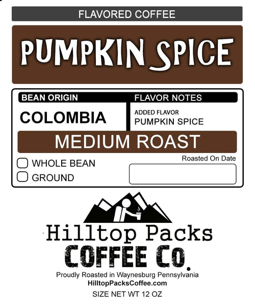 Pumpkin Spice - Flavored Coffee - Hilltop Packs Coffee LLC