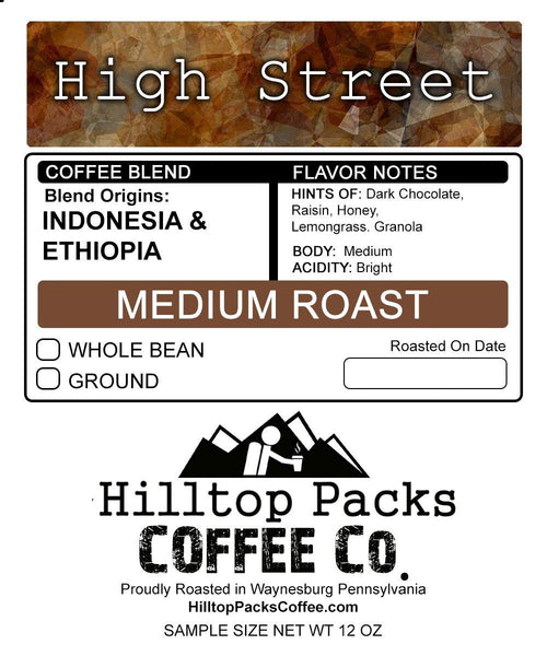 High Street - Medium Roast - Hilltop Packs Coffee LLC